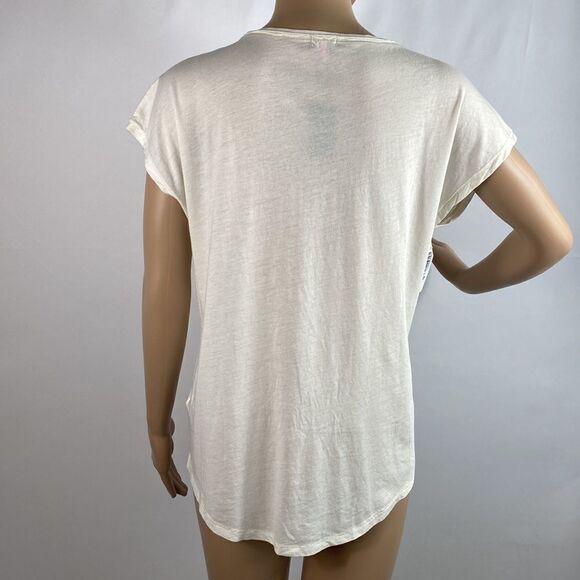 Aritzia Mercer off white short sleeve t-shirt size S - Picture 3 of 10